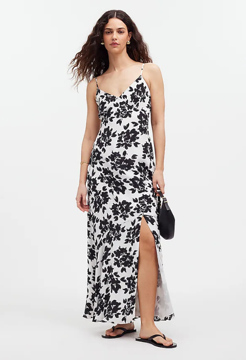 Madewell Smocked Floral Sleeveless Maxi Dress